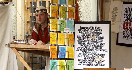 Matthias Groeschke auf dem Zunftmarkt in Bad Wimpfen