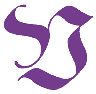 Buchstabe V mit Elefantenschnoerkeln