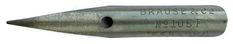 Brause & Co, Pointed nib, No. 105 F