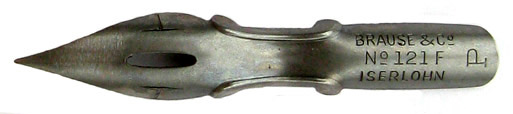 Brause & Co, Pointed nib, No. 121 F, P