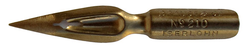 Brause & Co, Pointed nib, No. 210
