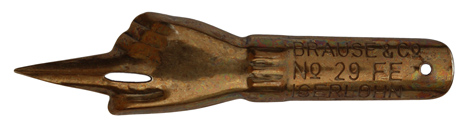 Brause & Co, Pointed nib, No. 29 EF Fingerfeder