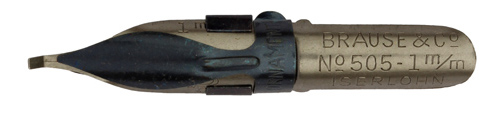 Rectangular nib no. 505 from Brause und Co, Germany