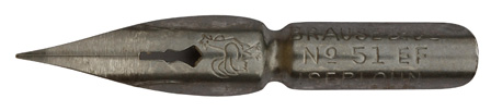 Brause & Co, Pointed nib, No. 51 EF