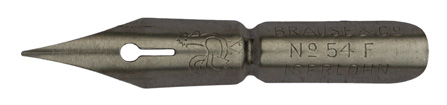 Brause & Co, Pointed nib, No. 54 F
