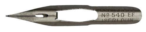 Brause & Co, Ball Pointed nib, No. 540 EF