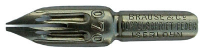 Brause & Co, Doppelschrift-Feder No. 10