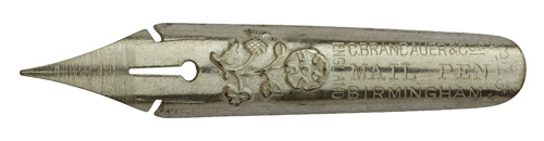 Calligraphy pen nib, C. Brandauer & Co, Mail Pen No. 139