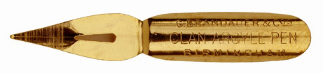 Calligraphy dip pen nib, C. Brandauer & Co, Clan Argyle Pen