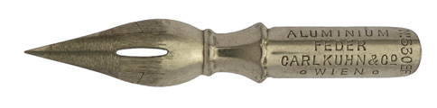 Carl Kuhn & Co, Wien, Pointed nib No. 530 EF, Aluminiumfeder