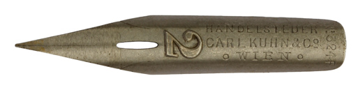 Carl Kuhn & Co, Wien, Spitzfeder No. 324 F, 2, Handelsfeder