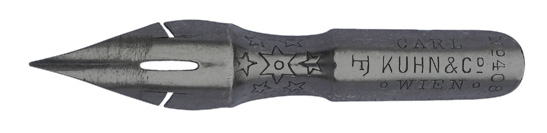 Carl Kuhn & Co, Wien, Pointed nib No. 408 F