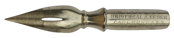 Carl Kuhn & Co, Wien, Pointed nib No. 552 EF, Universal A. (Aluminium) Feder