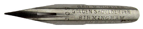 Geo W. Hughes, No. 500, Golden Shoulder Pen