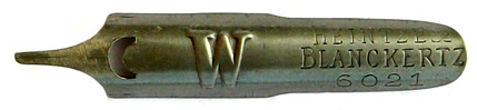 Heintze & Blanckertz, left cut nib W 6021