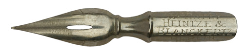 Calligraphy dip pen nib, Heintze & Blanckertz, No. 1151 EF, Kugelspitzfeder