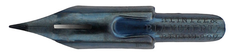 Calligraphy pointed nib, Heintze & Blanckertz, No. 207, Blau