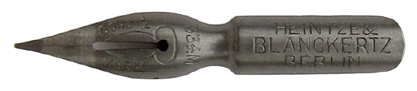Pointed nib, Heintze & Blanckertz, No. 334 M, Schutzmarke