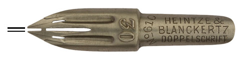 Heintze & Blanckertz, No. 610 - 80, Doppelschrift