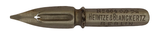 Heintze & Blanckertz, left cut nib No. 664, 0,9mm