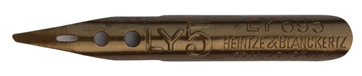 Heintze & Blanckertz, left cut nib No. 695-5, Ly, Frankfurt /AM