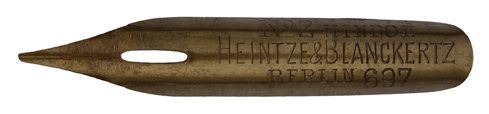 Heintze & Blanckertz, left cut nib No. 697-2, Hindoo