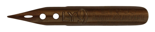Heintze & Blanckertz, left cut nib No. 695-9, Ly, Berlin Germany