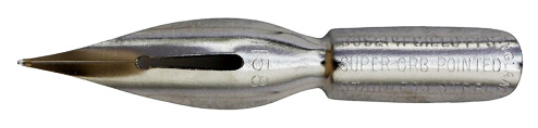 Kalligraphie-Pfannenfeder, Joseph Gillott, No. 1158, Super Orb Pointed