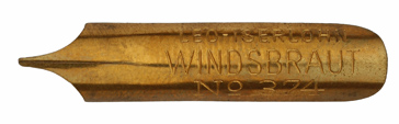 E. W. Leo, Linksgeschrägte Feder, No. 374, Windsbraut