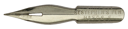 Perry & Co, Schreibfeder St. Stephens Pen No. 206 F, Silber