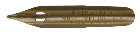 Music Writing Nib by William Mitchell