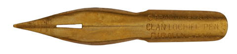 Calligraphy dip pen nib, C. Brandauer & Co, Clan Lochiel Pen