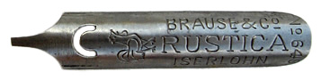 Brause & Co, Linksgeschraegte Feder, No. 648, Rustica