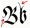 Auf- und Abschwuenge an Buchstaben, Elefanantenruessel
