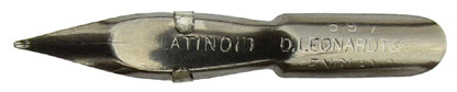 Pfannenfeder D. Leonardt & Co, No. 597, Platinoid mit Unterfeder