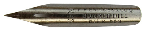Spitzfeder, F. P. Bridges & Co's, No. 3, Bunker Hill Bank Pen