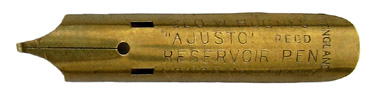 Geo W. Hughes, No. 1226 M, Ajusto, Reservoir Pen, Patent 456567